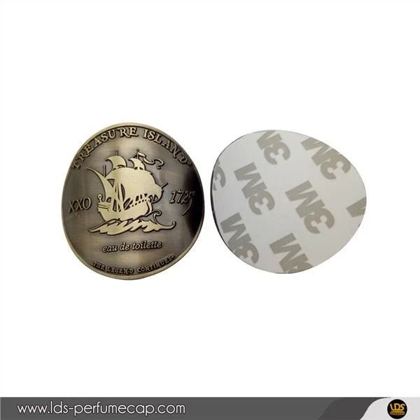 Nalepka z dvignjenim logotipom Antique Bronze Zamak